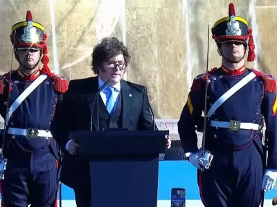 Milei acto por el d�a de la bandera