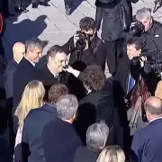 El gesto de Milei con Villarruel en el acto por el Día de la Bandera que no mostró la transmisión oficial