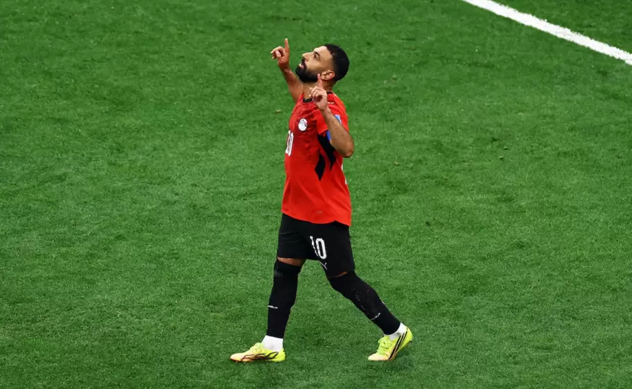 Mohamed Salah apareció en el momento indicado para poner el segundo gol de Egipto sobre Nueva Zelanda - crédito Albert Gea/REUTERS