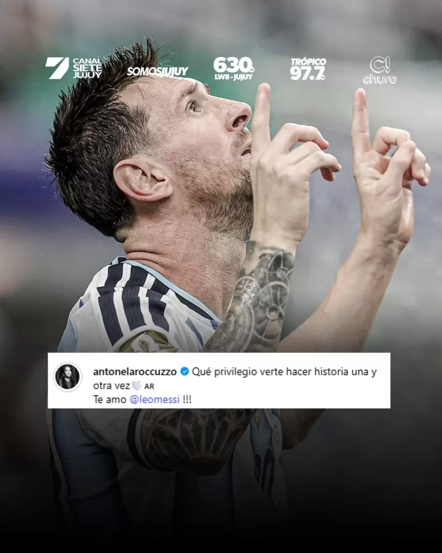 Mensaje de Anto Roccuzzo para Messi
