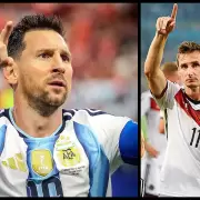La reacción de Miroslav Klose luego de que Messi lo superara como máximo goleador de los mundiales