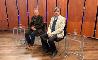 Autoridades de la Universidad Nacional de Jujuy en el piso de Detr�s de las Noticias