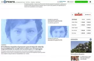 Gov.eth hab�a hackeado la p�gina web de diario Perfil