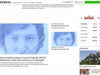 Gov.eth hab�a hackeado la p�gina web de diario Perfil