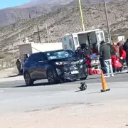 Un auto y una moto protagonizaron un fuerte choque en Humahuaca: hubo un herido