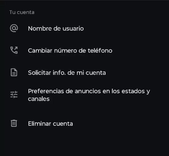 Elegir la opci�on "Nombre de Usuario"