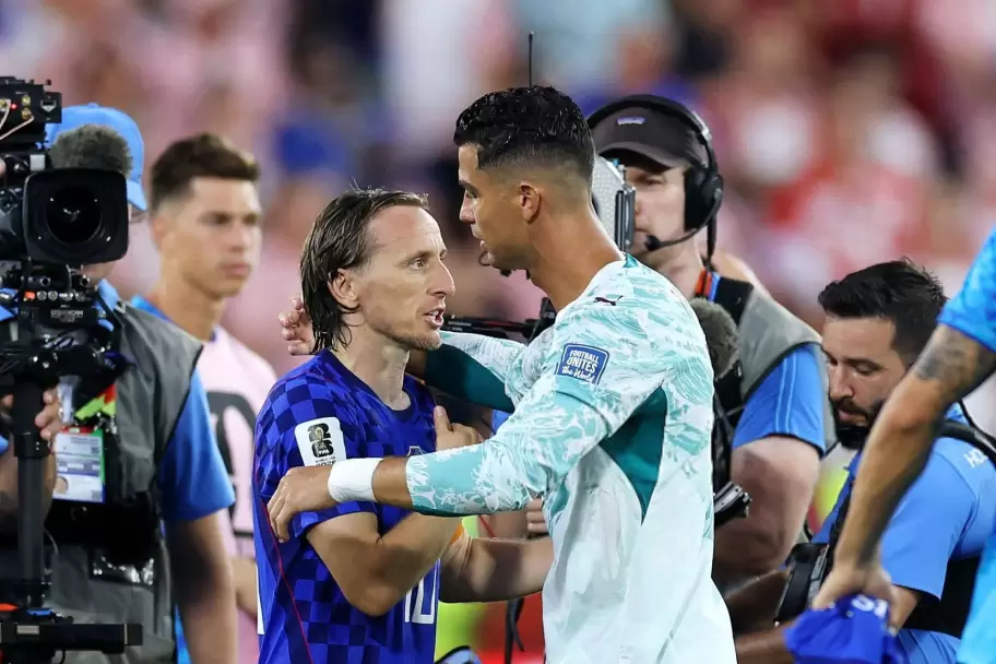 El saludo de Luka Modric y Cristiano Ronaldo al finalizar el encuentro