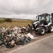 Operativo de limpieza en Ruta Nacional 66