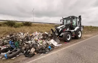 Operativo de limpieza en Ruta Nacional 66