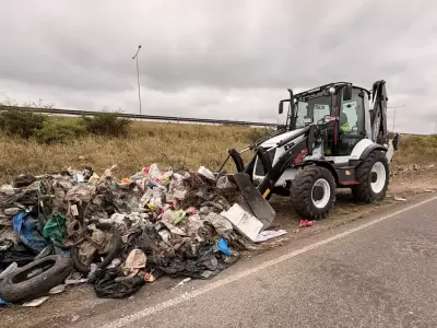 Operativo de limpieza en Ruta Nacional 66
