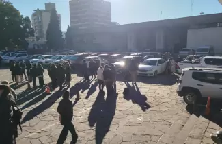 evacuaci�n tribunales y Legislatura