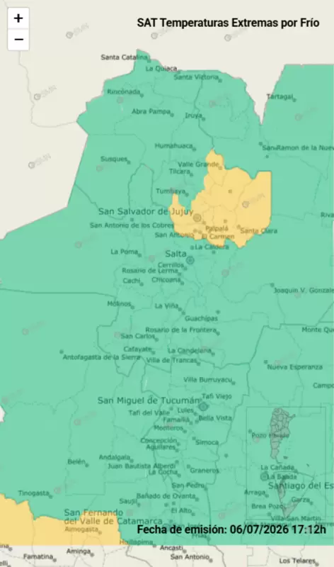 mapa temperaturas extremas jujuy