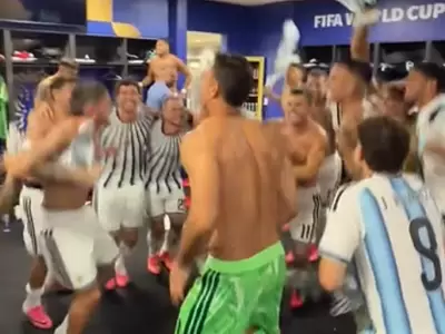 festejo jugadores a cuartos argentina
