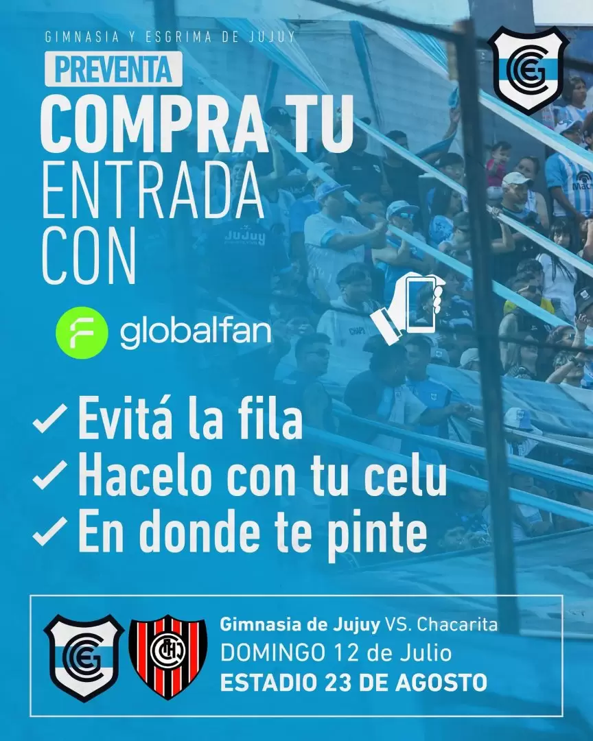 Venta de entradas para el partido entre Gimnasia y Chacarita