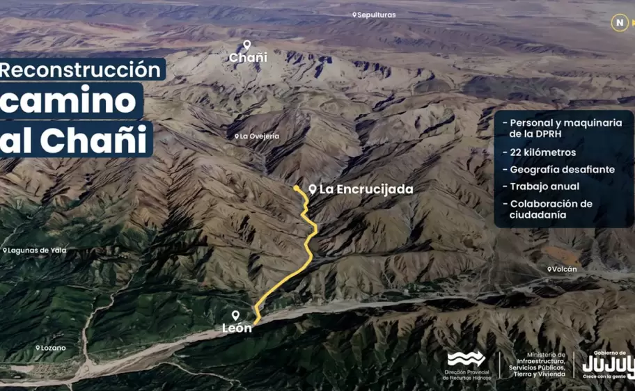 importantes obras de recomposicion del camino al cha�i