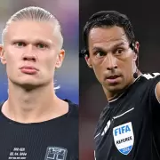 Erling Haaland criticó al árbitro argentino Facundo Tello por el penal de Mbappé