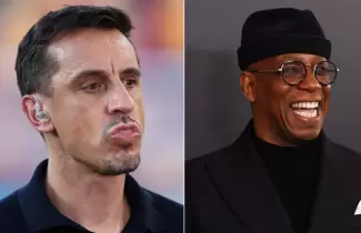 ian wright y gary neville
