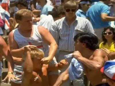Ra�l G�mez, entonces barra de V�lez, enfret� a hooligans ingleses en el Mundial de 1986