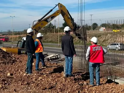 Avanza la construcci�n del nuevo puente sobre la Ruta Nacional N� 66