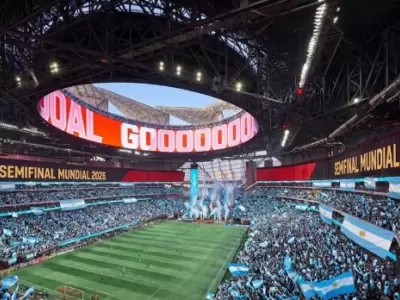La pantalla del Mercedes-Benz Stadium de Atlanta, con un despliegue tecnol�gico r�cord. Imagen IA