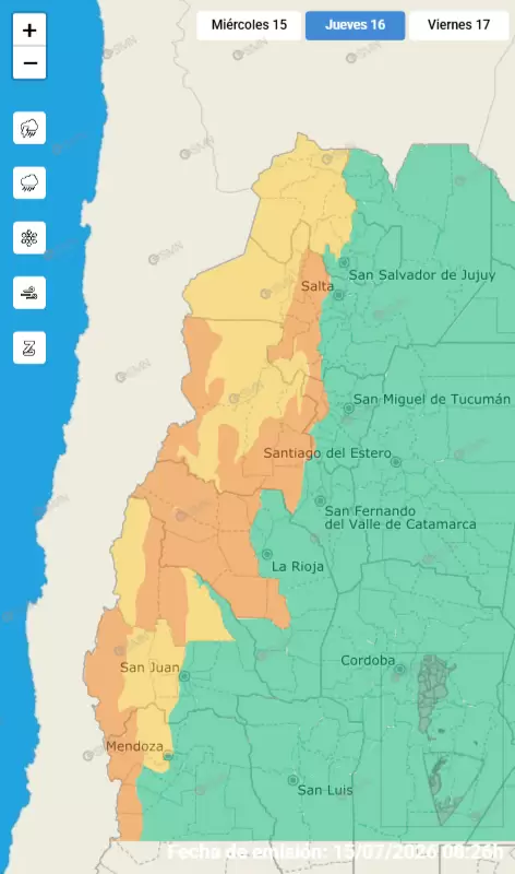 alerta jueves 16