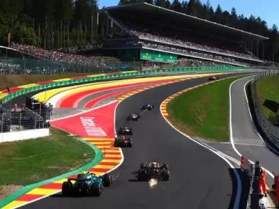 Eau Rouge en el m�tico circuito de Spa en B�lgica