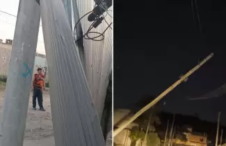 Trabajos de Ejesa para normalizar el servicio ante la contingencia del viento Zonda