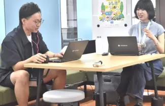shorts en oficinas de Jap�n