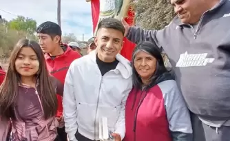 Thiago Almada visit� a la Difunta Correa y San Expedito en San Juan para cumplir una promesa