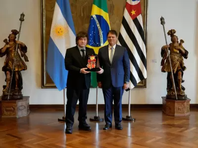 Javier Milei se reuni� en Brasil con el gobernador del estado de San Pablo