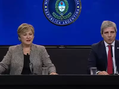 Kristalina Georgieva encabez� la conferencia junto a funcionarios argentinos y miembros del FMI